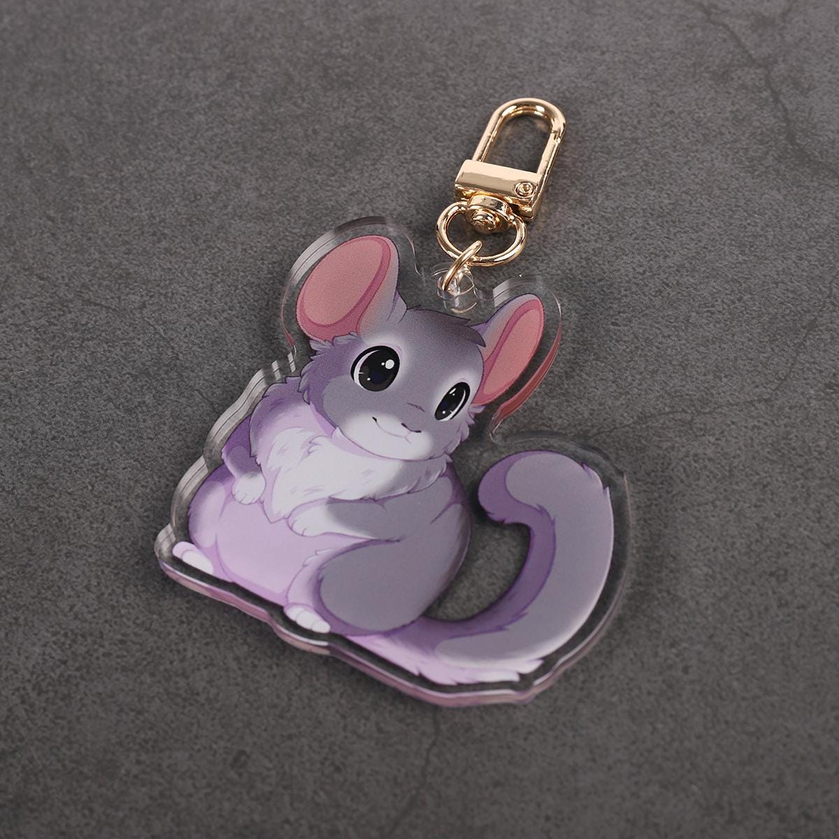 Chinchilla - Standard Coat - Acrylic Charm